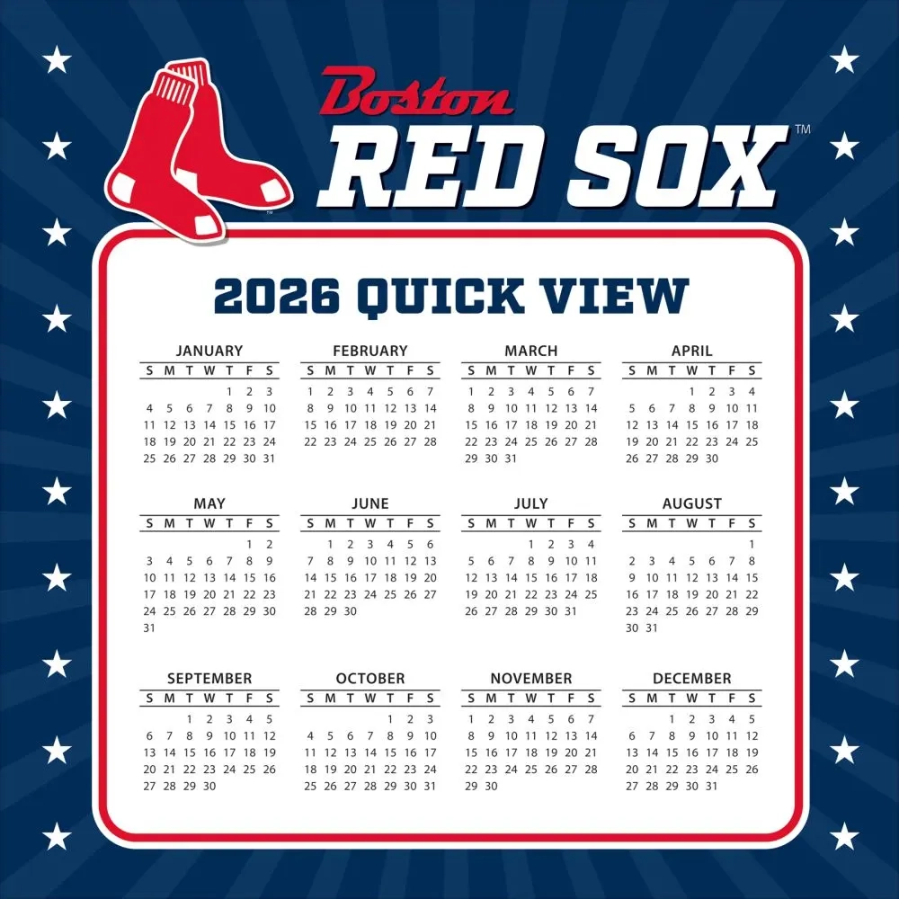 MLB Boston Red Sox 2026 Desk Calendar Calendars MLB Boston Red Sox 2026 Desk Calendar Calendars