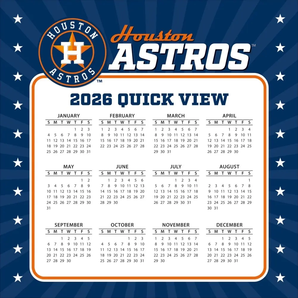 Houston Astros Schedule 2026 Printable