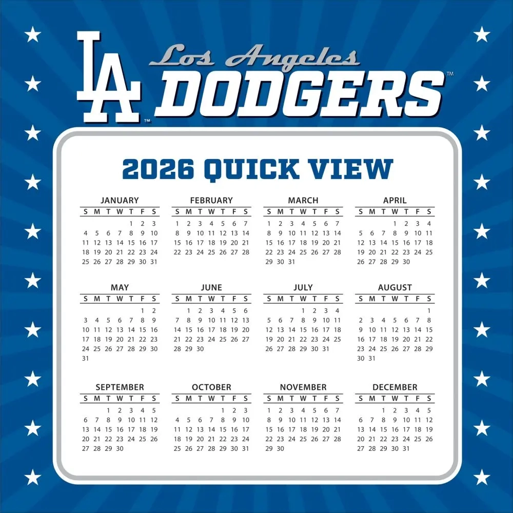MLB Los Angeles Dodgers 2026 Desk Calendar Calendars MLB Los Angeles Dodgers 2026 Desk Calendar Calendars