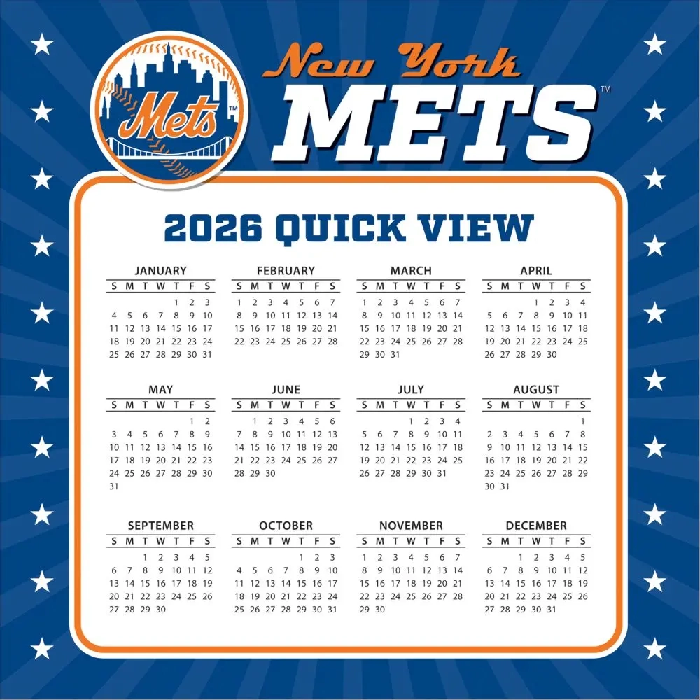 New York Mets 2026 Schedule Printable
