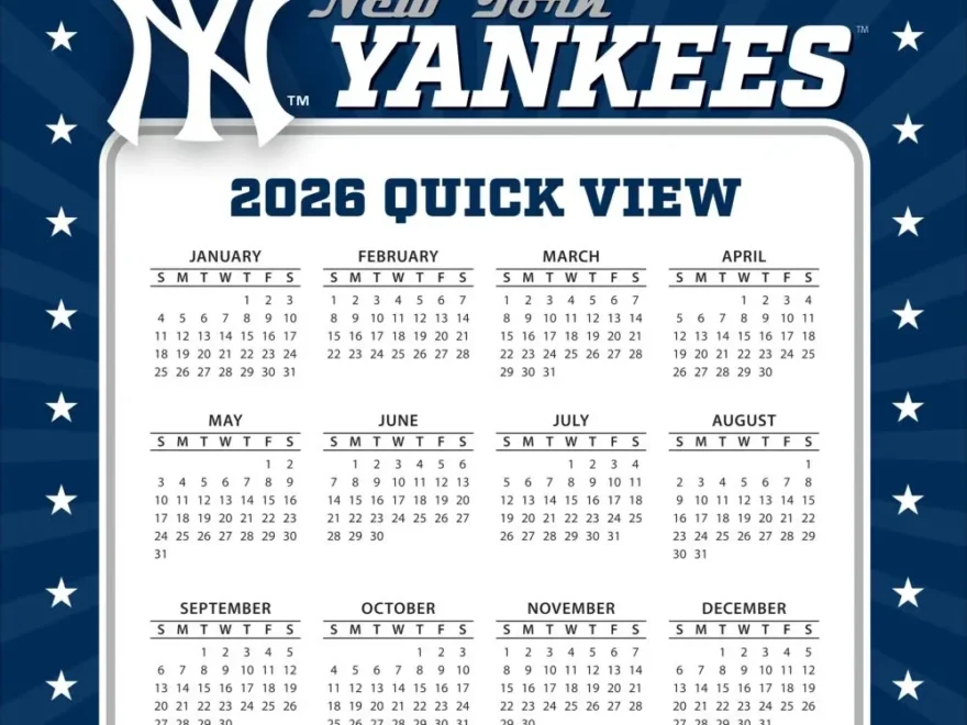 MLB New York Yankees 2026 Desk Calendar Calendars