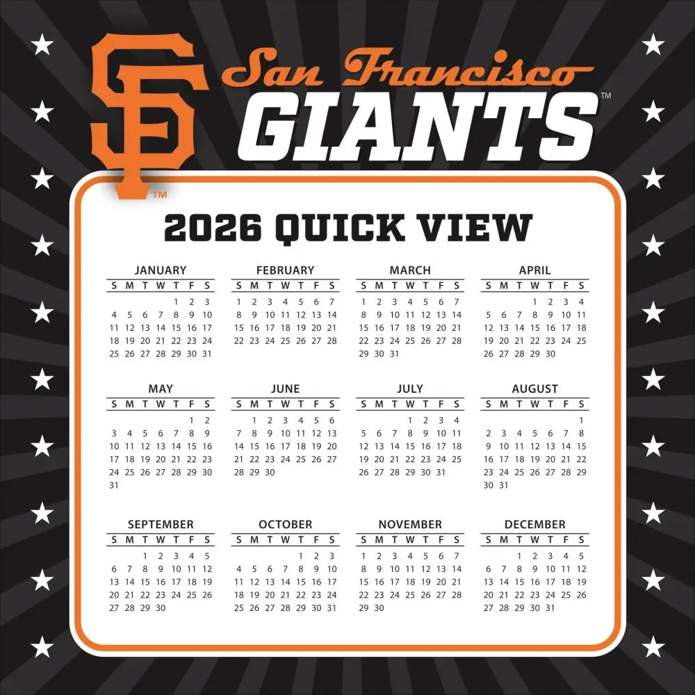 MLB San Francisco Giants 2026 Desk Calendar Calendars MLB San Francisco Giants 2026 Desk Calendar Calendars