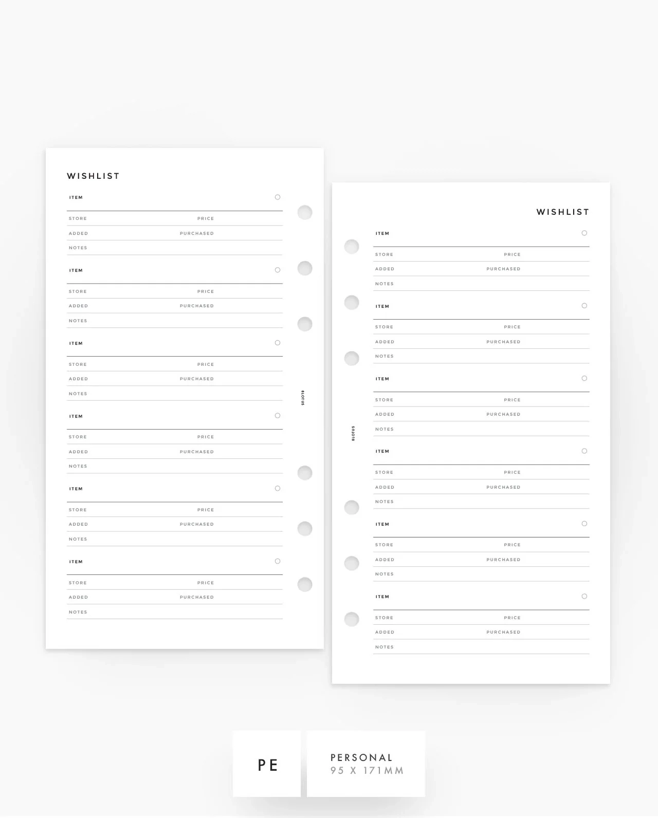 Wish List Printable Planner