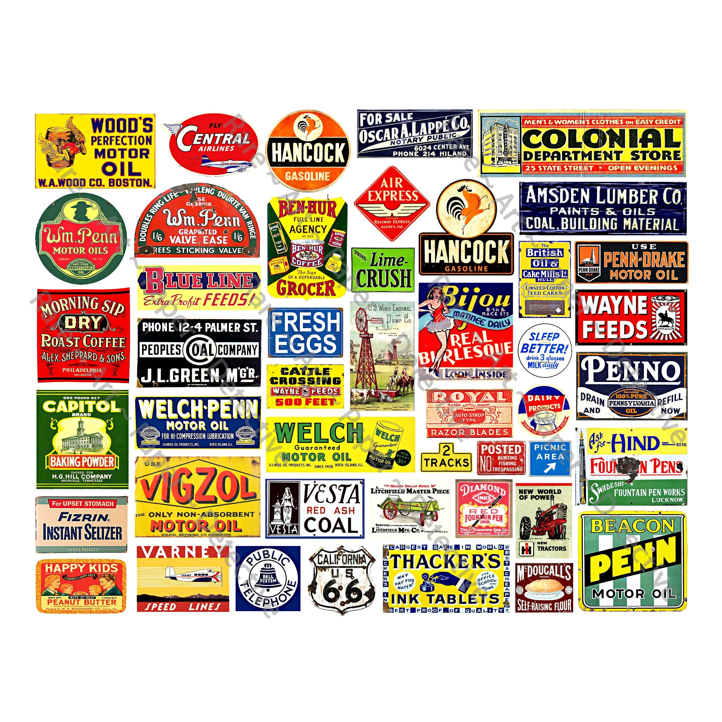 Model Railroad Signs Sticker Sheet 50 Coal Oil Farm And Model Railroad Signs Sticker Sheet 50 Coal Oil Farm And