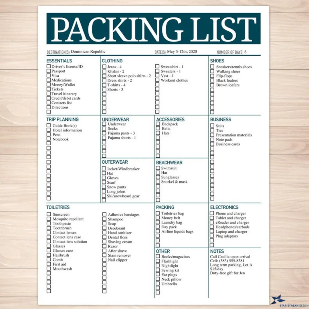 Modern Slate Blue Mens Or Unisex Printable Packing List 8 5 x11 Editable PDF Instant Download Checklist Etsy de Modern Slate Blue Mens Or Unisex Printable Packing List 8 5 x11 Editable PDF Instant Download Checklist Etsy de