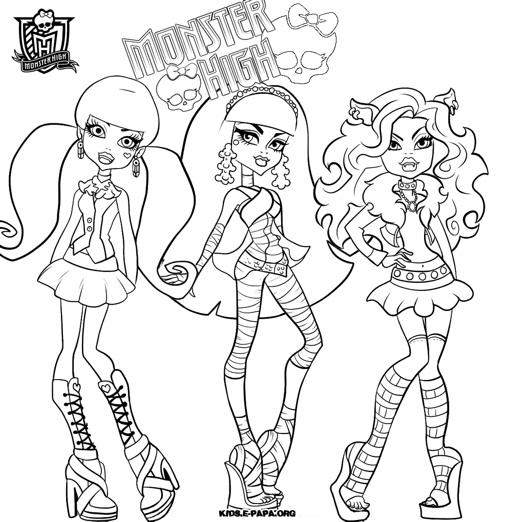Printable Monster High Coloring Sheets Printable Monster High Coloring Sheets