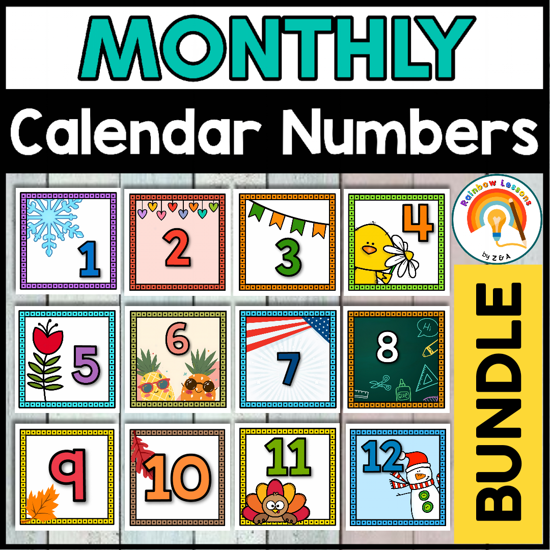 Monthly Calendar Numbers BUNDLE 2024 Calendar Cards YEAR LONG Pocket Charts Made By Teachers Monthly Calendar Numbers BUNDLE 2024 Calendar Cards YEAR LONG Pocket Charts Made By Teachers