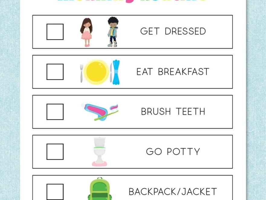 Morning Routine Printable