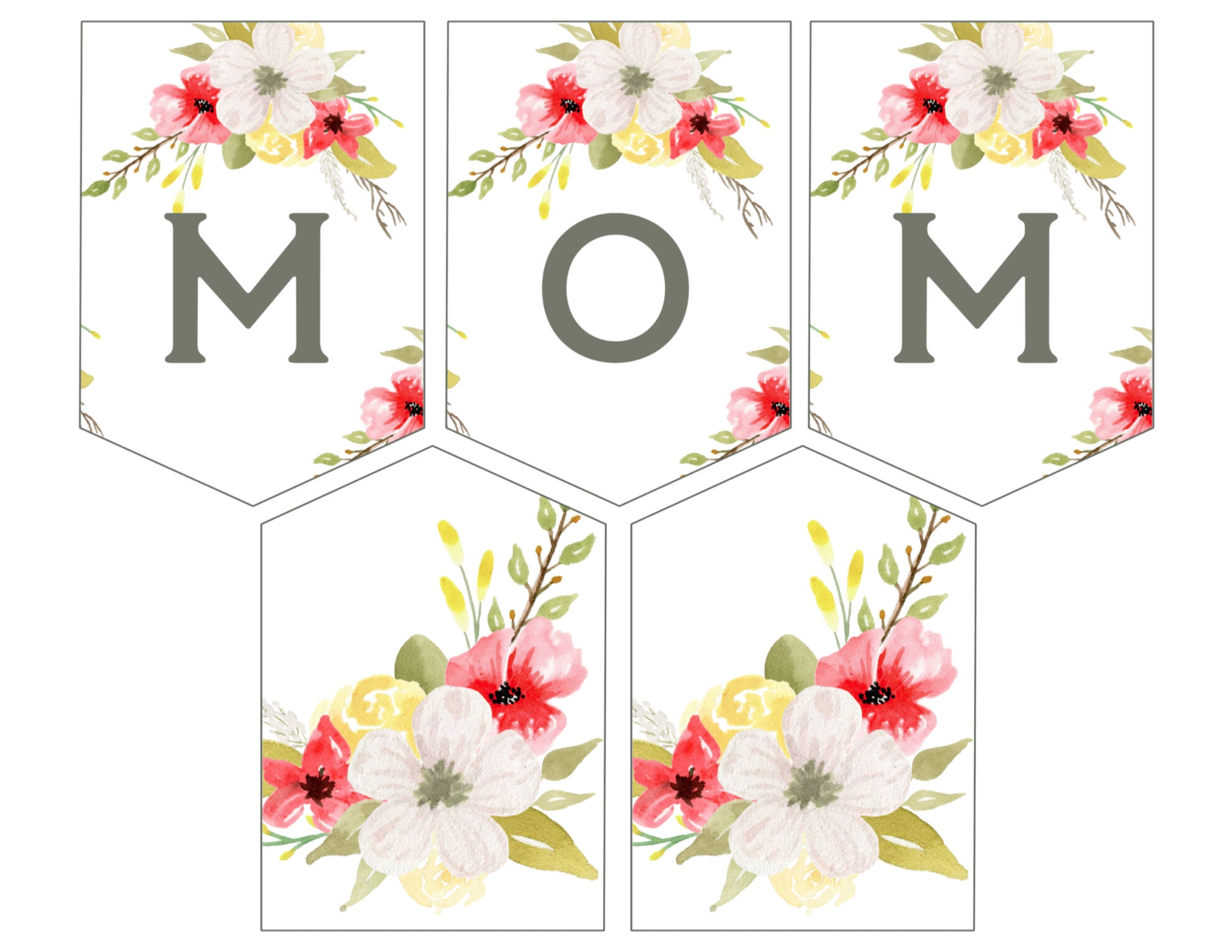 Mother s Day Banner Printable Paper Trail Design Mother s Day Banner Printable Paper Trail Design