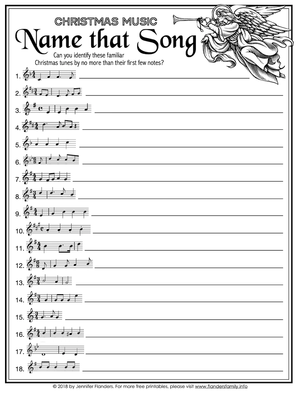 Name That Song Christmas Game Flanders Family Home Life Name That Song Christmas Game Flanders Family Home Life