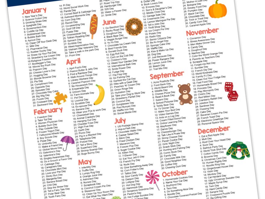 National Day Calendar 365 Reasons To Celebrate Everyday My