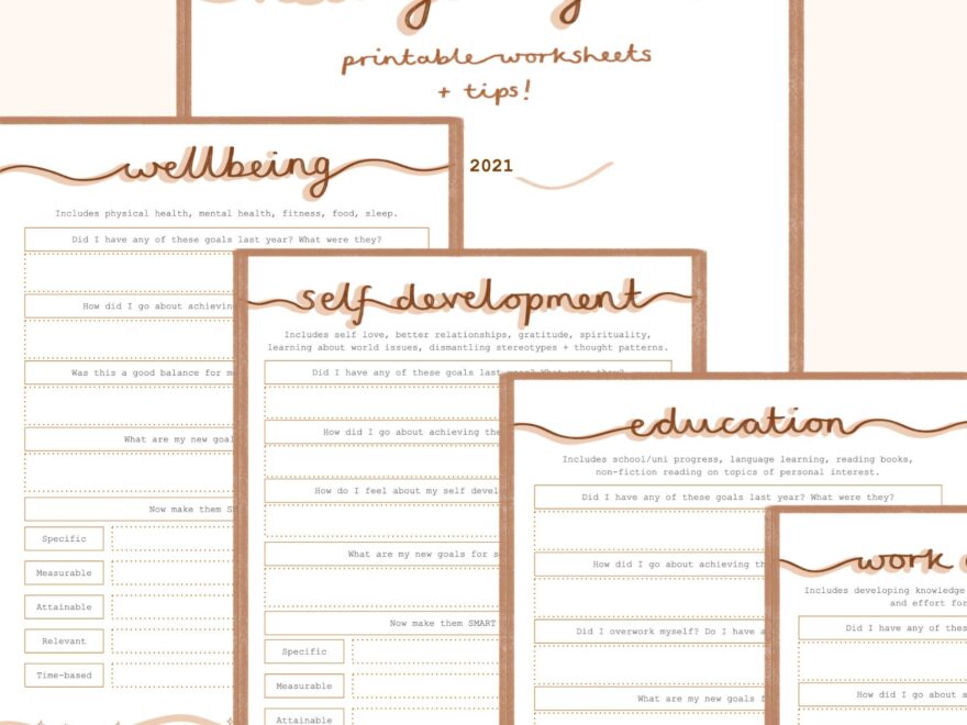 New Year Guide PRINTABLE Worksheets Tips Screensavers Affirmations For Setting Intentions And Achieving Goals Etsy