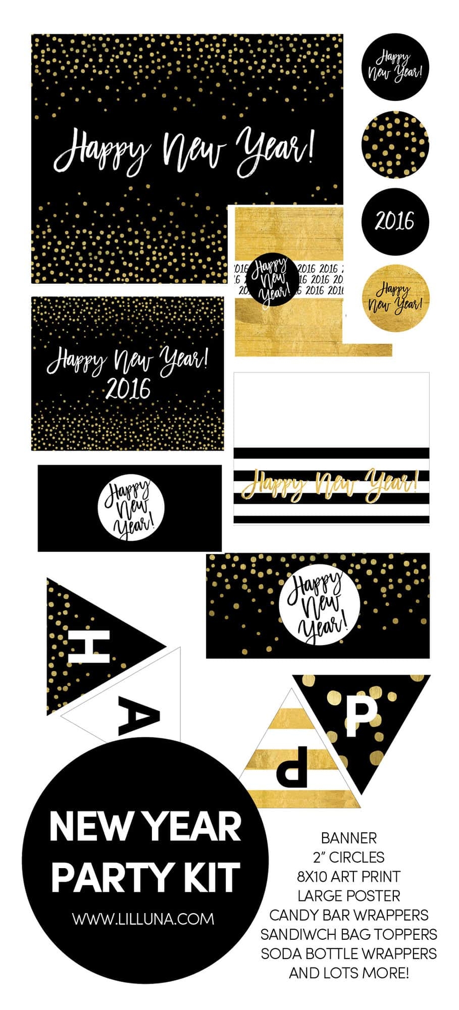 8x10 Free Printable New Years Sign