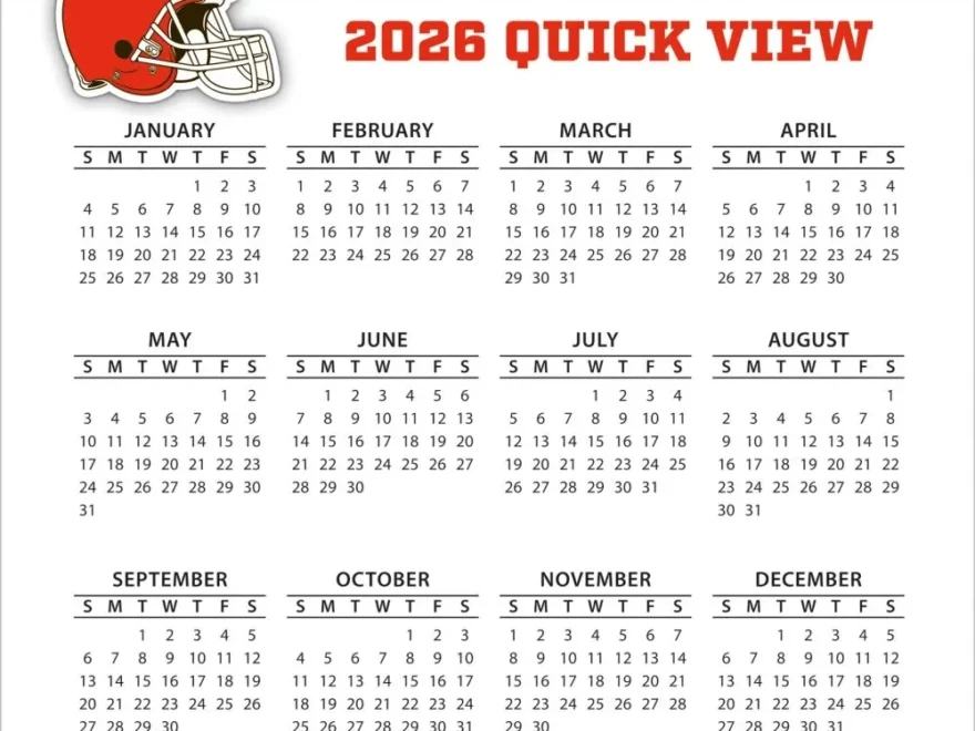 NFL Cleveland Browns 2026 Desk Calendar Calendars
