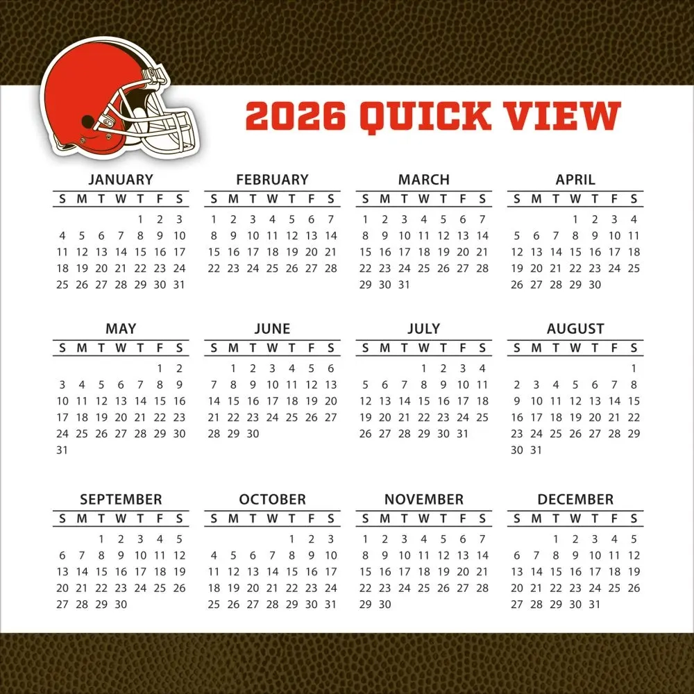 NFL Cleveland Browns 2026 Desk Calendar Calendars NFL Cleveland Browns 2026 Desk Calendar Calendars