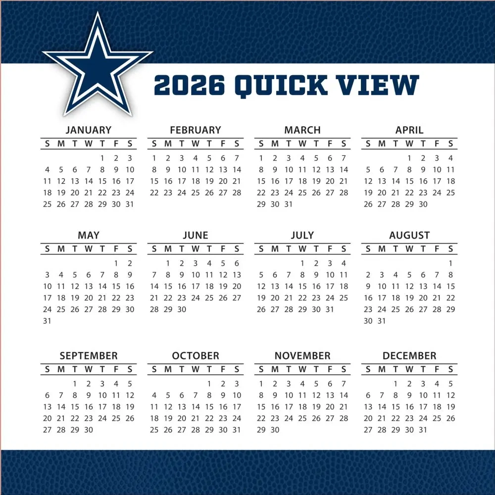 Dallas Cowboys Schedule Printable 2026