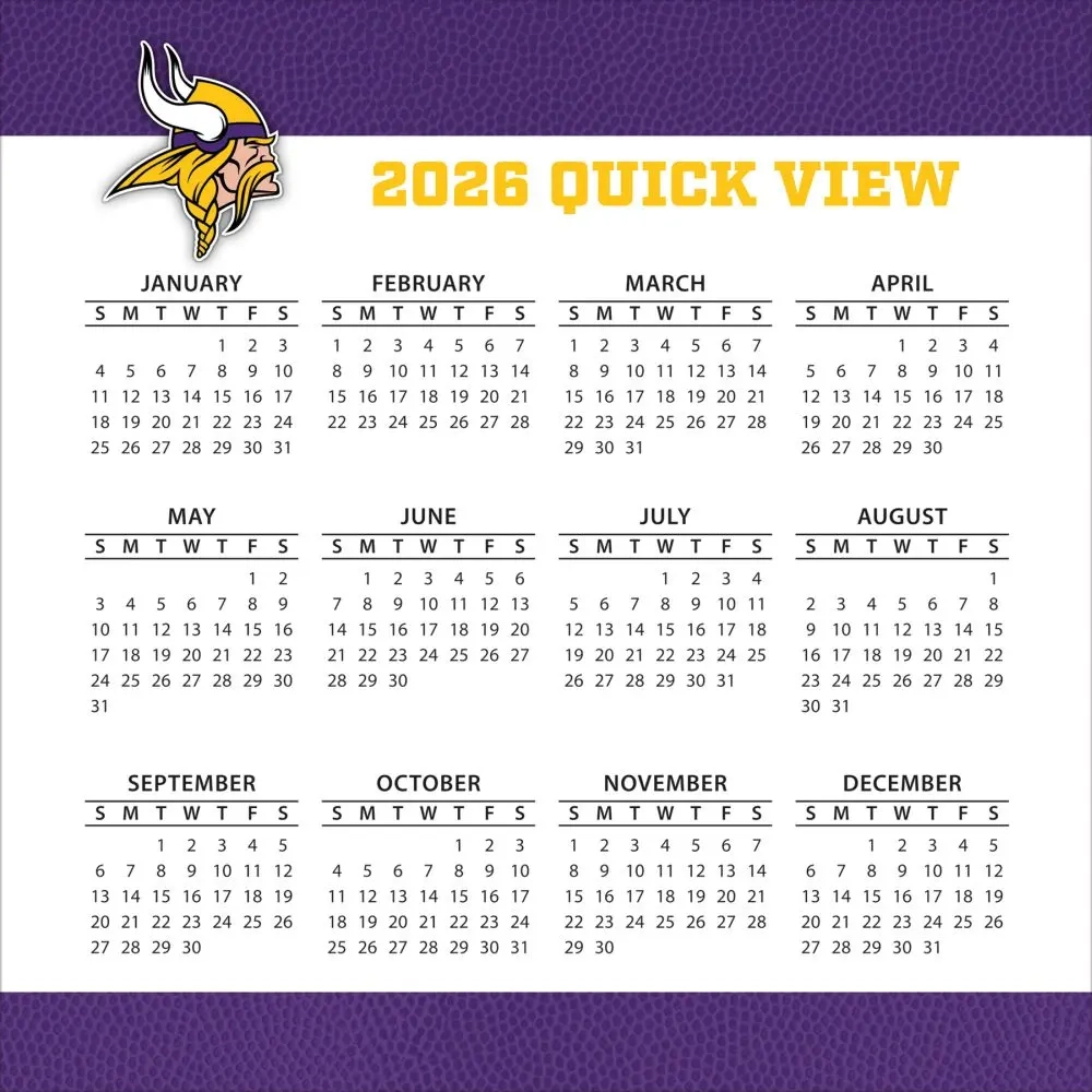 Printable Minnesota Vikings Schedule 2026