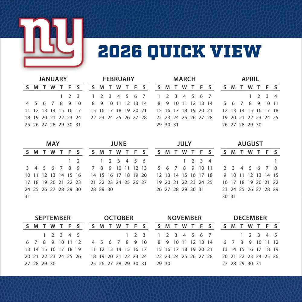 2026 New York Giants Printable Schedule 2026 New York Giants Printable Schedule