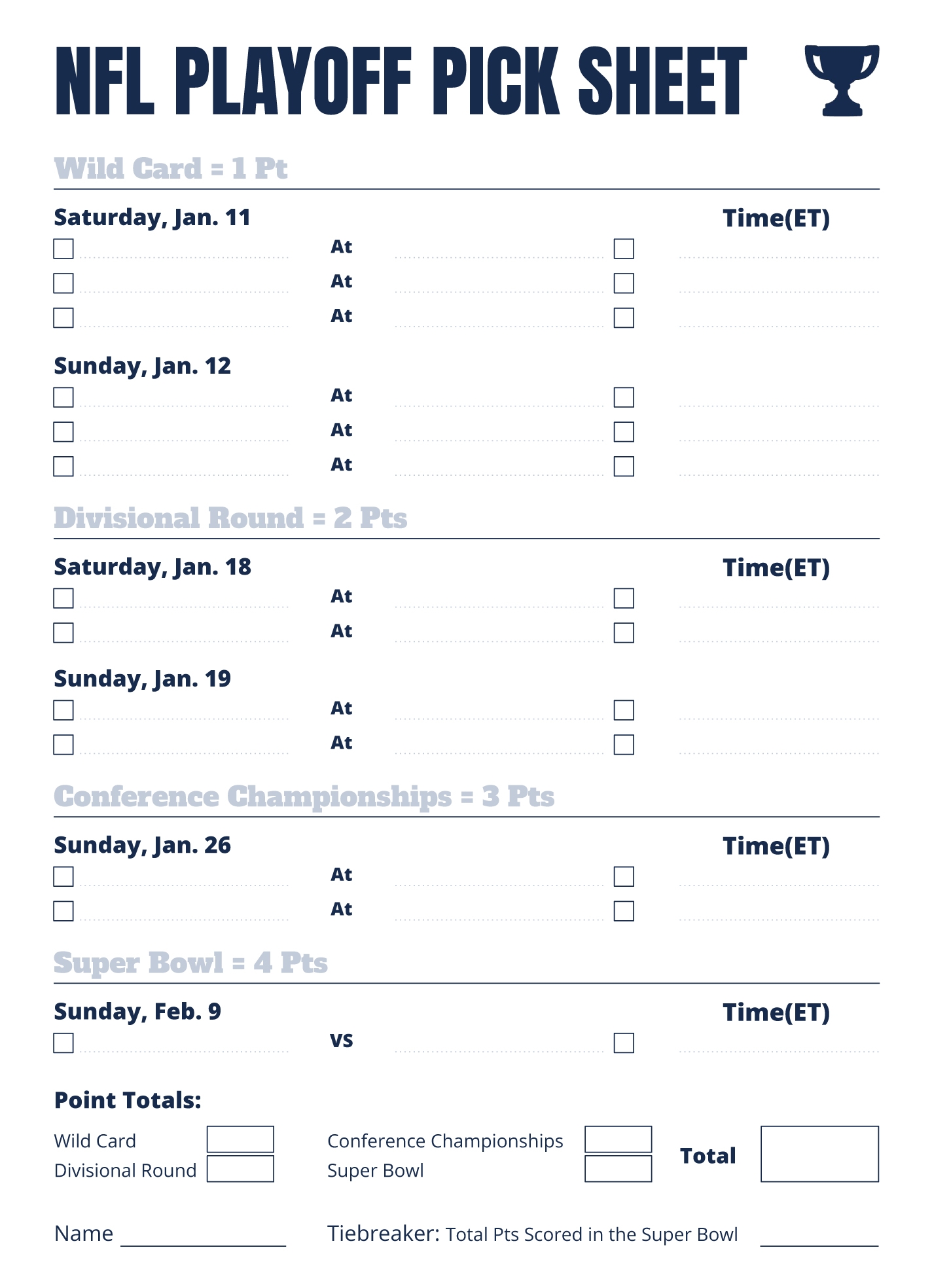 Nfl Week 3 Printable Pick Sheet