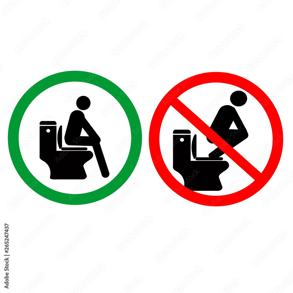 No And Permit Toilet Signs Vector Stock Illustration Adobe Stock No And Permit Toilet Signs Vector Stock Illustration Adobe Stock