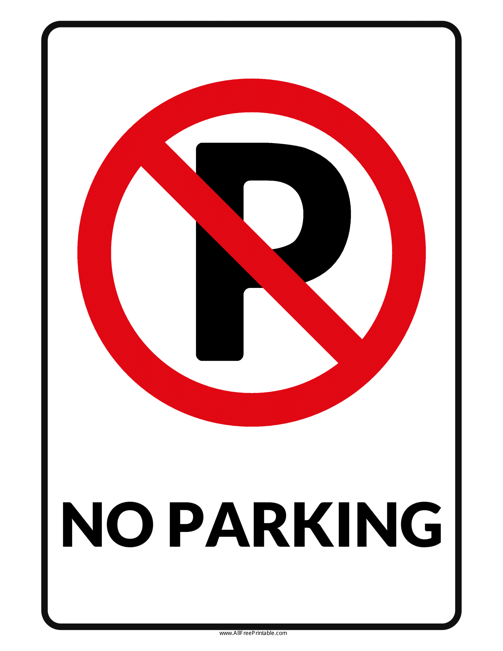 No Parking Signs Poster Template No Parking Signs Poster Template