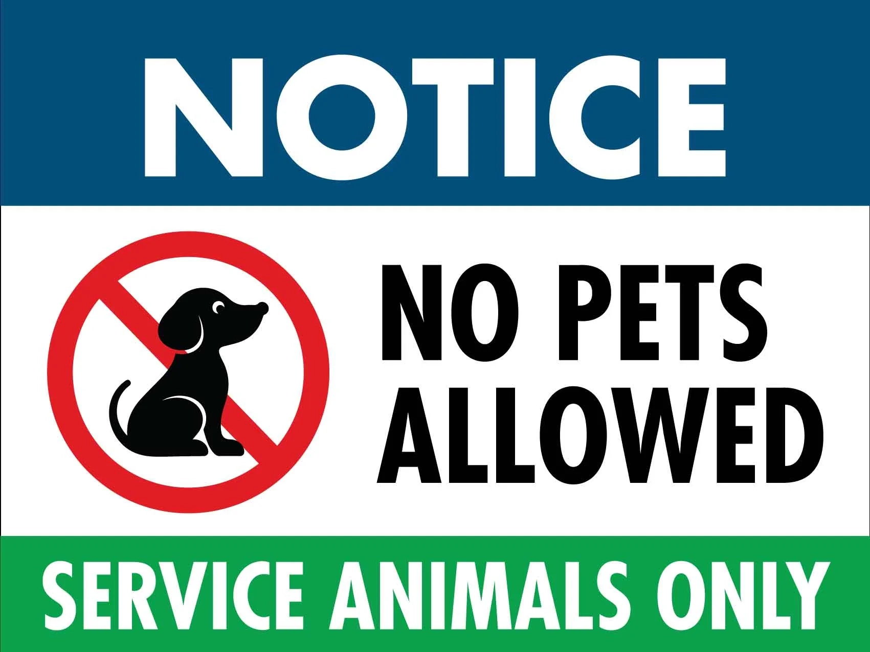 Service Animals Only Sign Printable