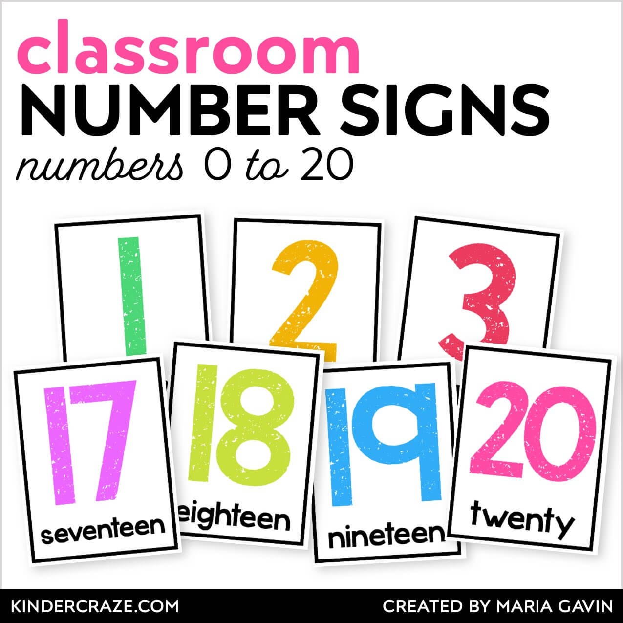 Number Posters 0 20 Kinder Craze Number Posters 0 20 Kinder Craze
