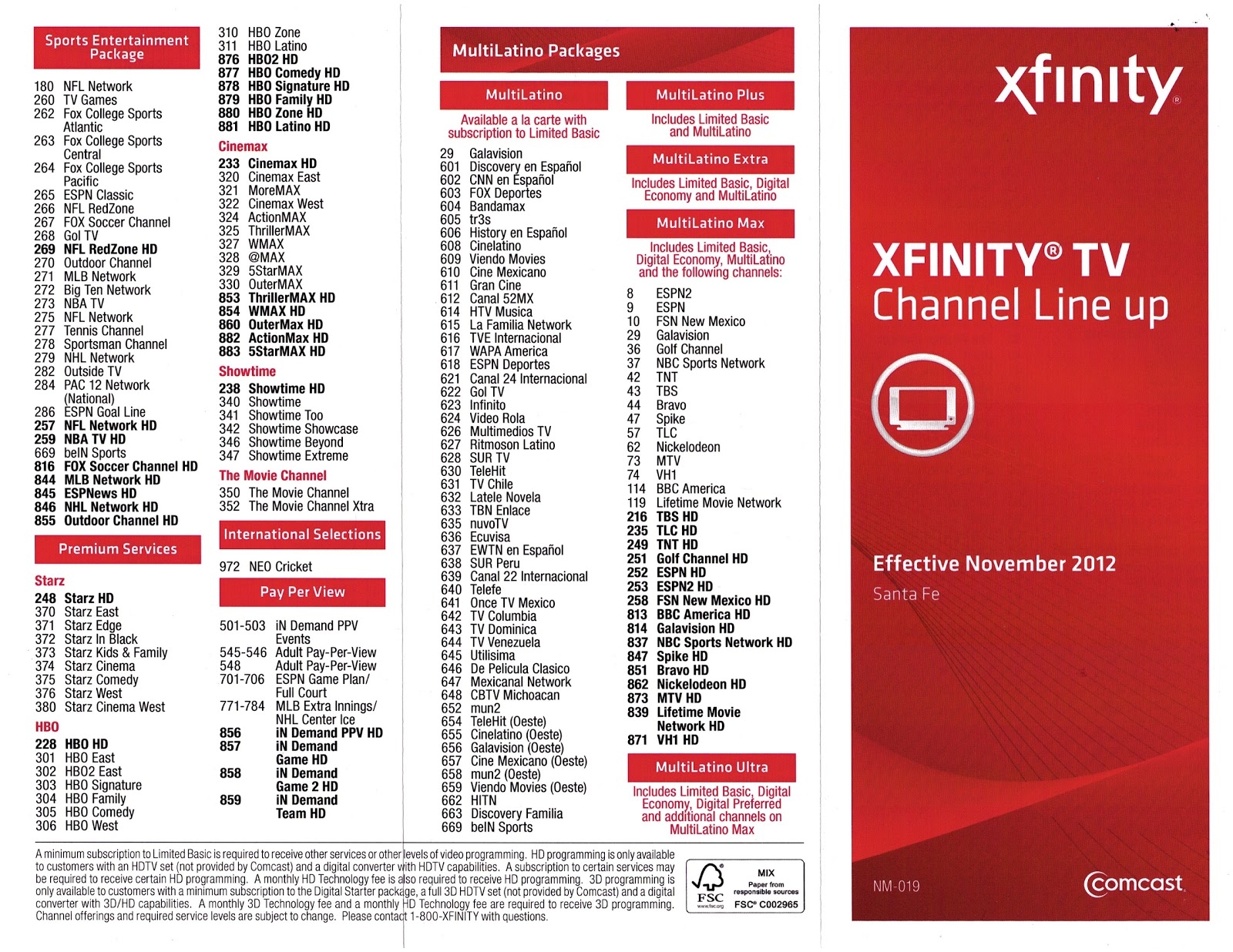 Xfinity 185 Channel Lineup Printable Xfinity 185 Channel Lineup Printable