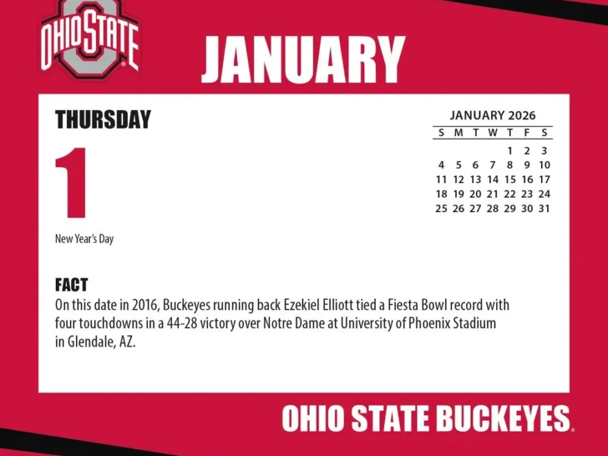 Ohio State Buckeyes 2026 Desk Calendar Calendars