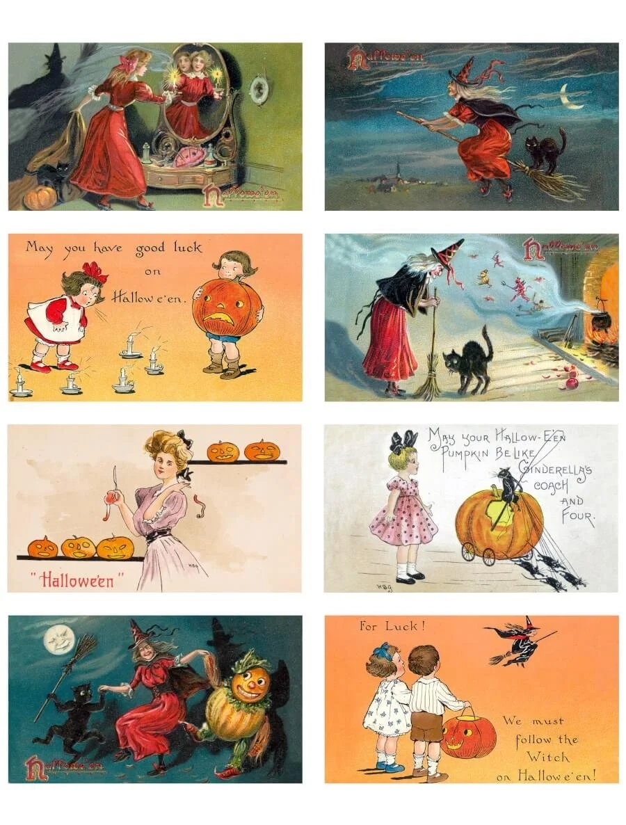Free Printable Halloween Collage Sheets