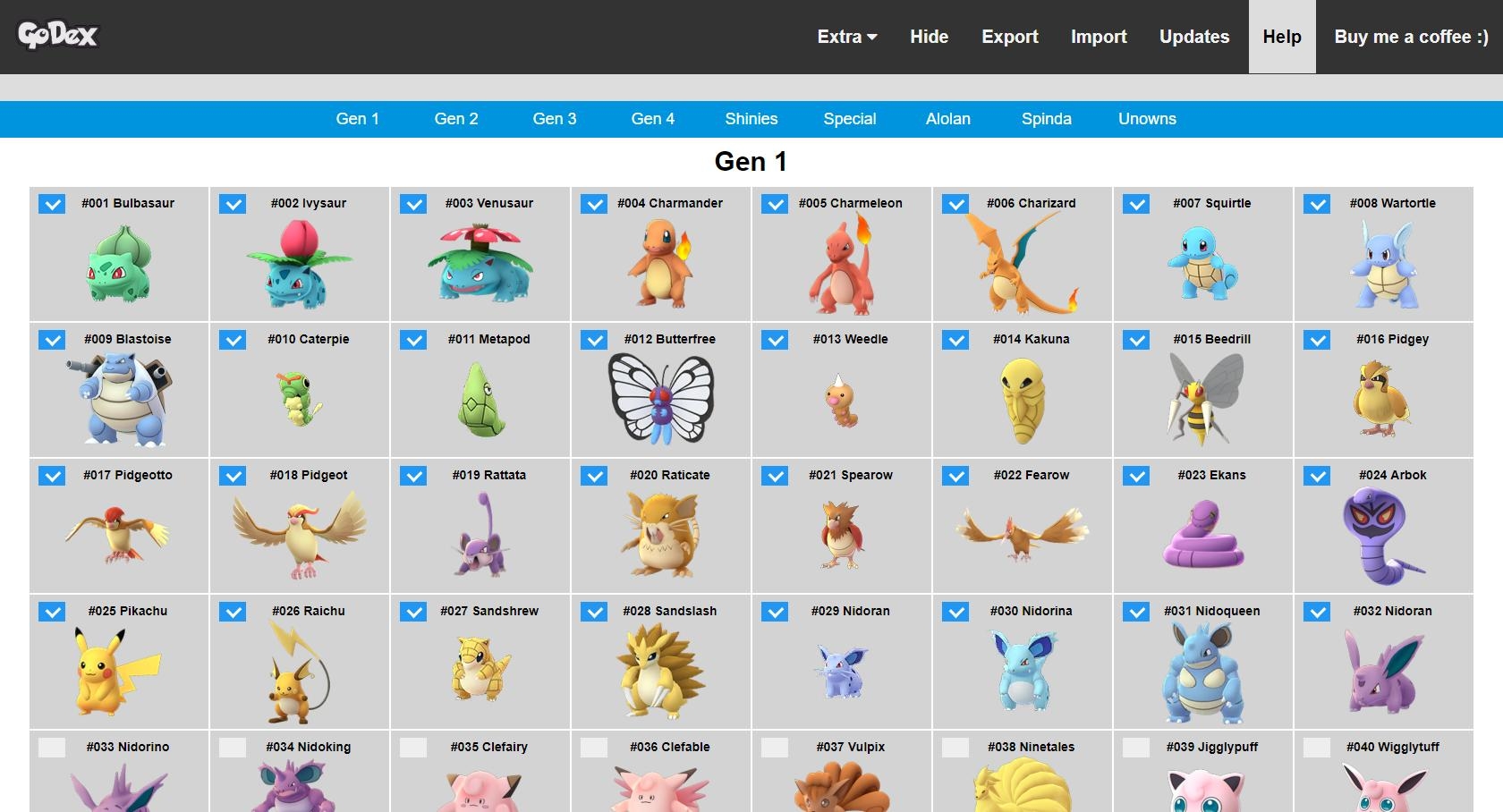 Printable List Of Pokemon Go Pokemon Printable List Of Pokemon Go Pokemon