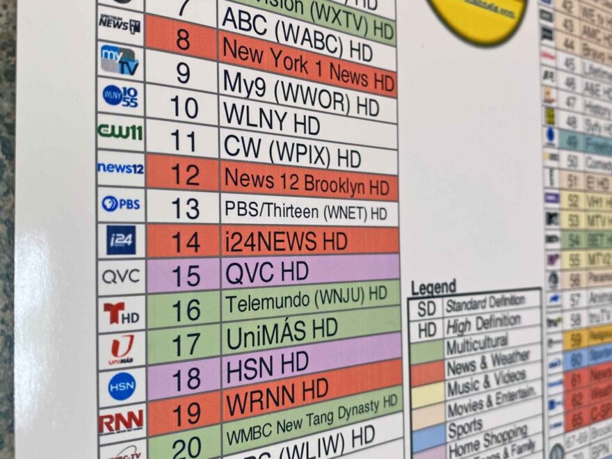 OPTIMUM TV Channel Lineup THE BRONX Printable TV Channel Guides