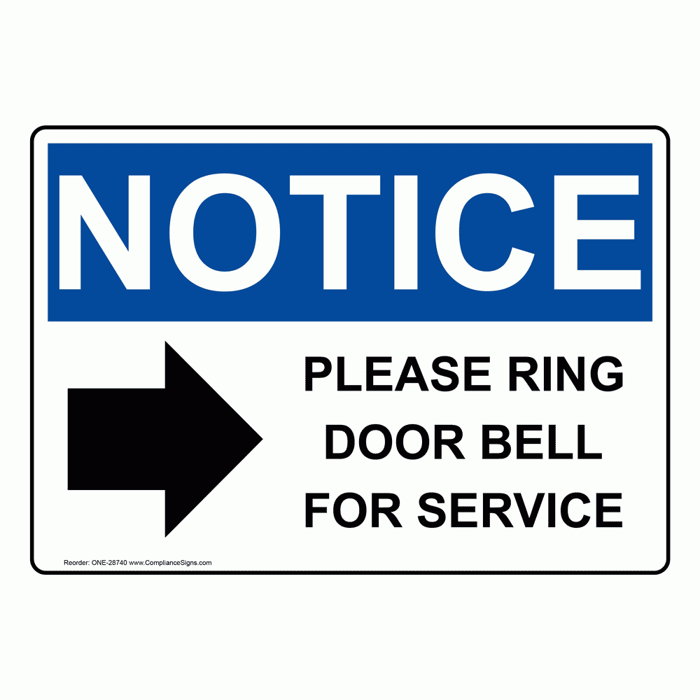 Printable Please Ring Doorbell Sign