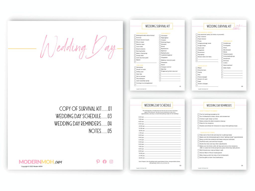 Our Exclusive Maid Of Honor Planner Modern MOH Our Exclusive Maid Of Honor Planner Modern MOH