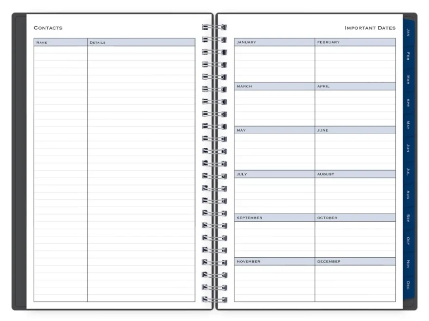 Passages 2026 Weekly Monthly 5x8 Planner Blue Sky
