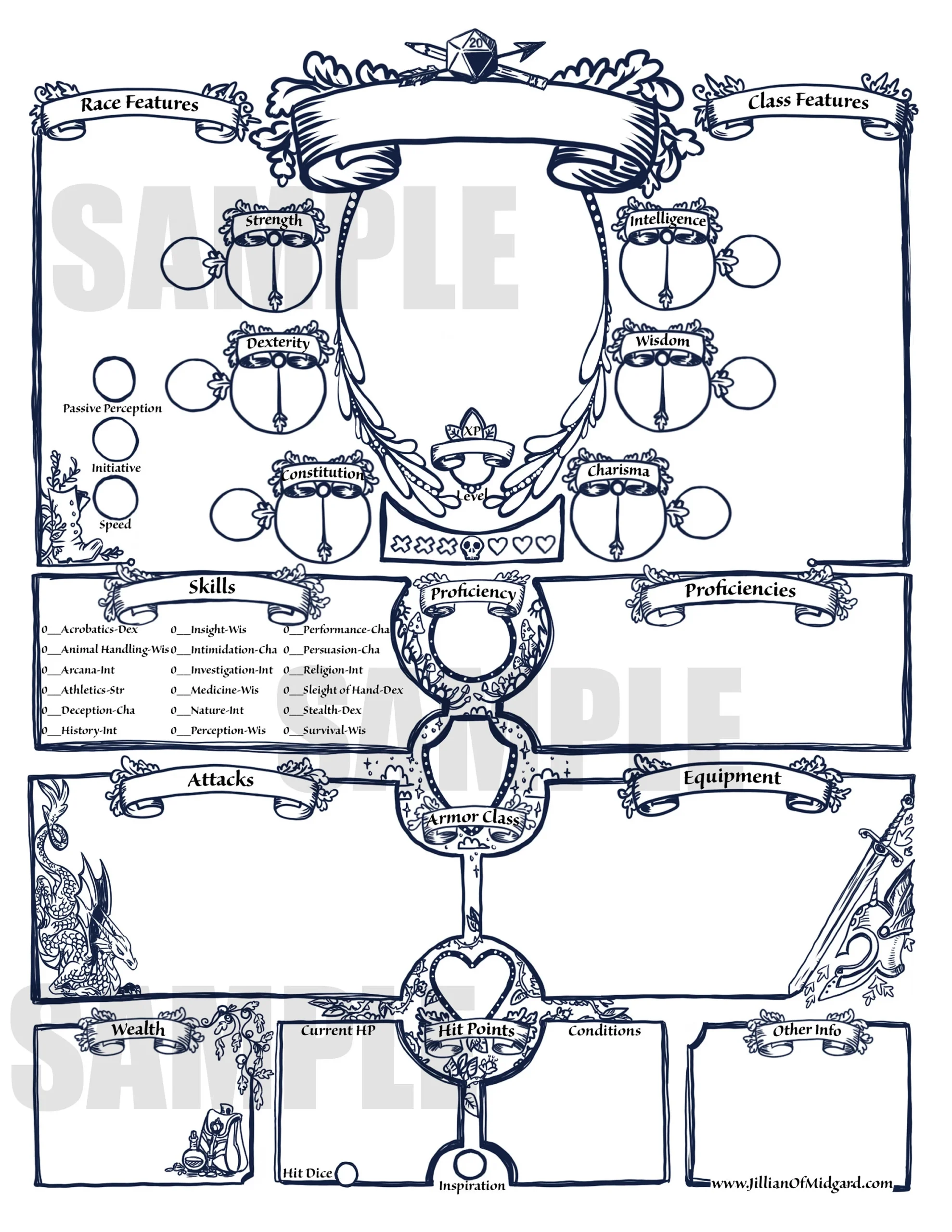 PDF Printable Dungeons Dragons 5th Ed Character Sheet Bundle Etsy PDF Printable Dungeons Dragons 5th Ed Character Sheet Bundle Etsy