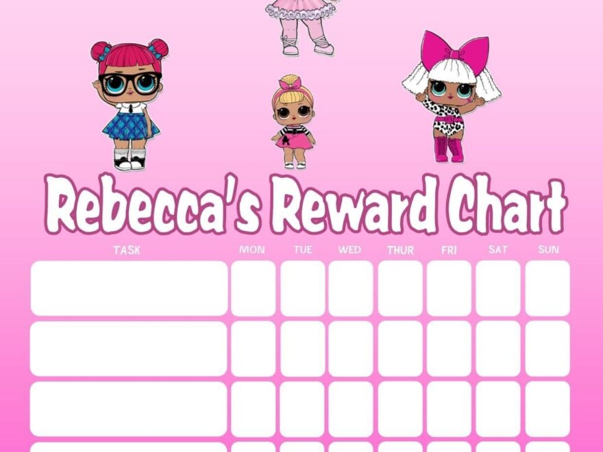 Personalised LOL Dolls Reward Chart adding Photo Option Available