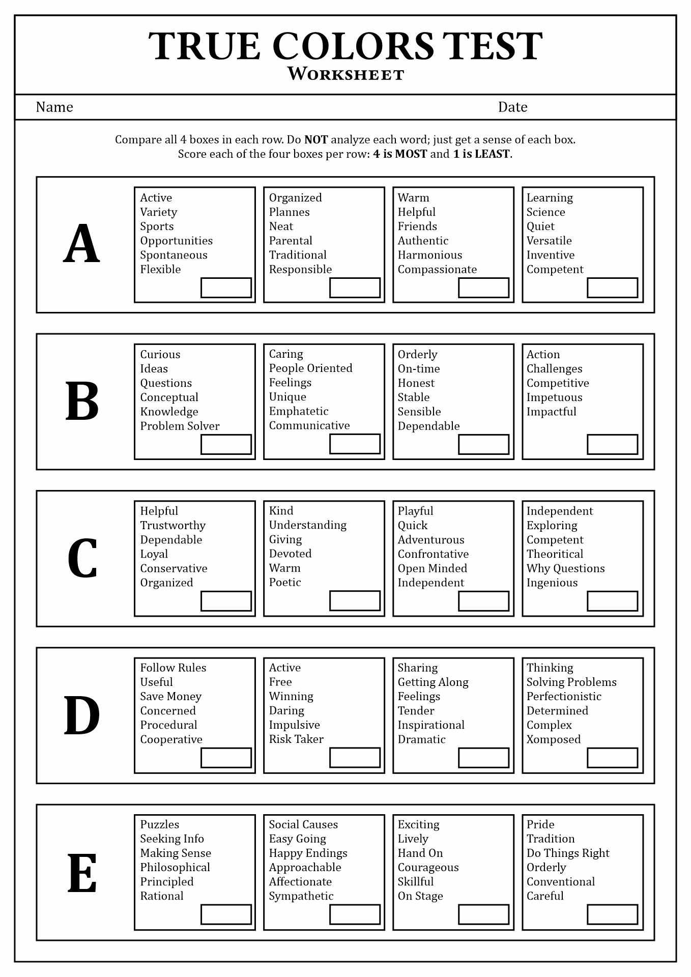 Personality Test For Kids Take The Free Quiz Today Worksheets Personality Test For Kids Take The Free Quiz Today Worksheets