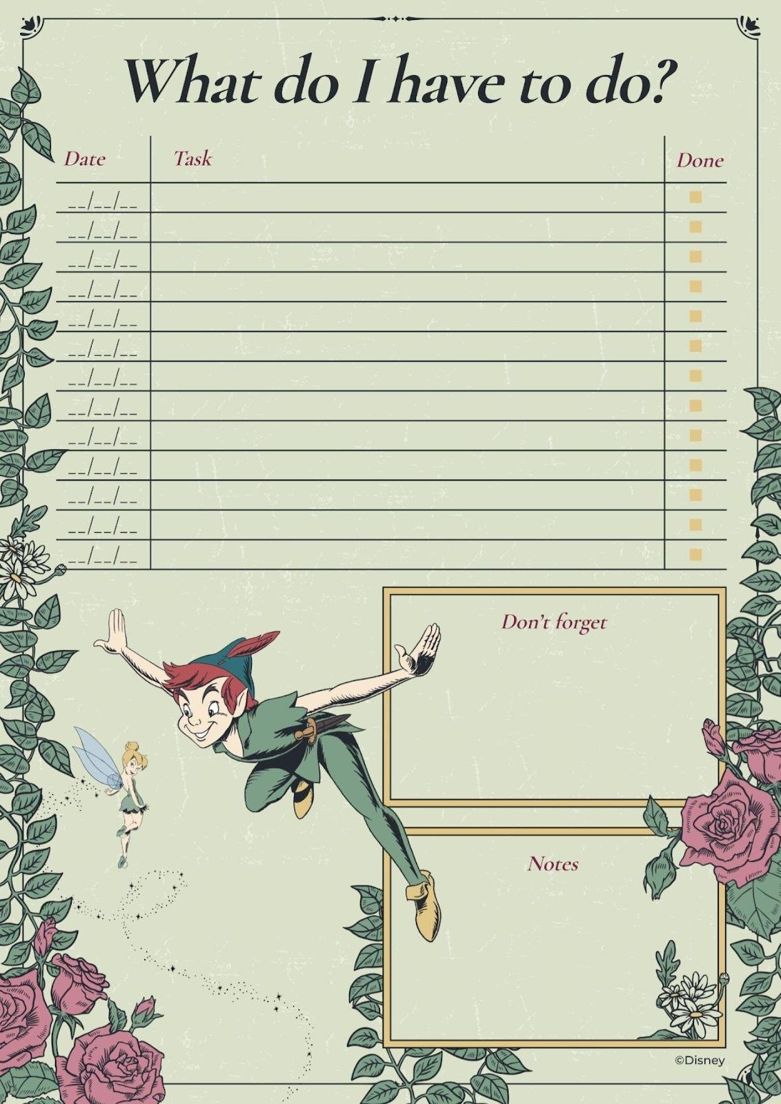 Peter Pan To Do List Presentation