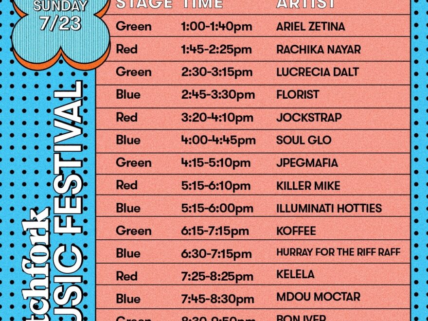 Pitchfork Music Festival 2023 Sunday Preview Guide Faronheit