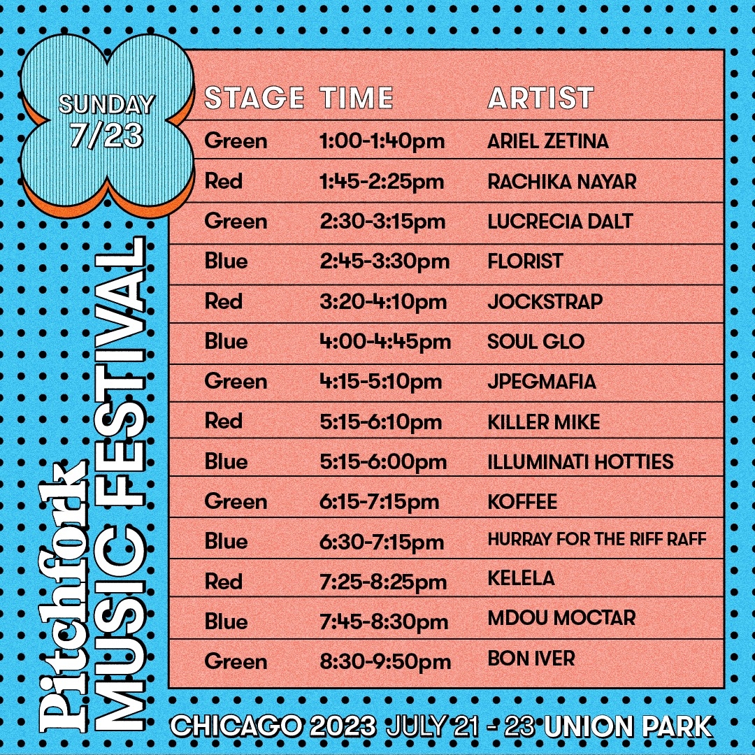 Pitchfork Music Festival 2023 Sunday Preview Guide Faronheit 