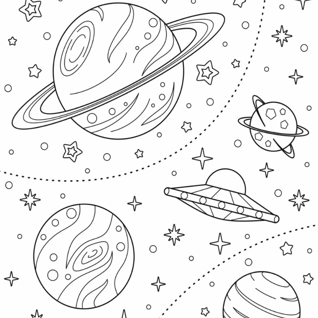 Space Coloring Sheets Free Printable