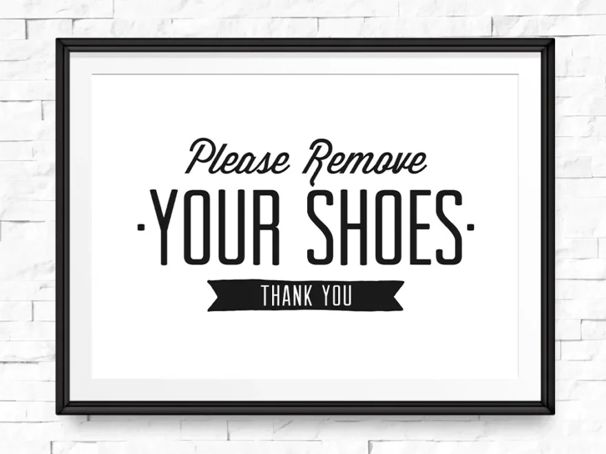 Please Remove Your Shoes Printable Take Shoes Off Sign Shoe Off