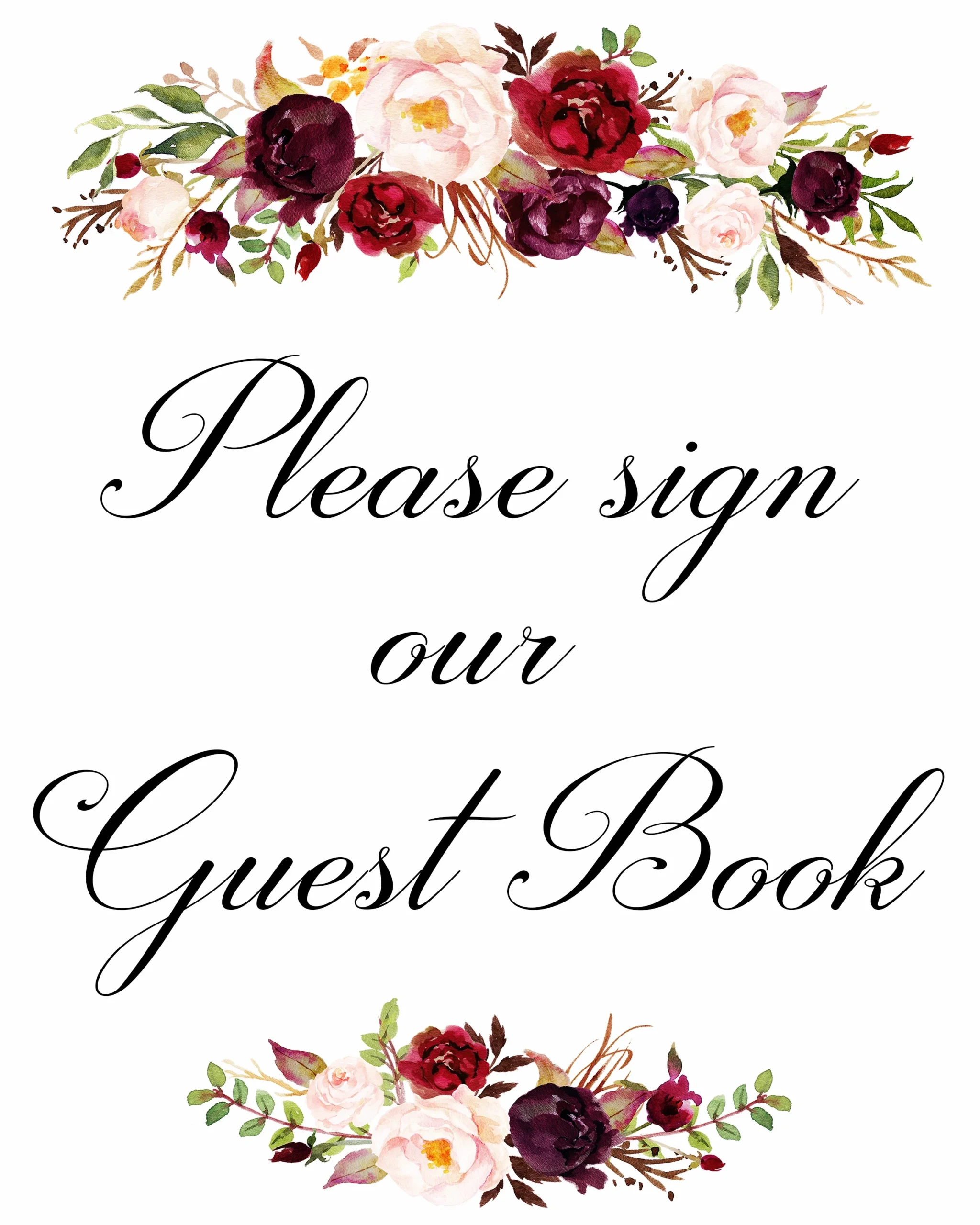 Please Sign The Book Printable Please Sign The Book Printable
