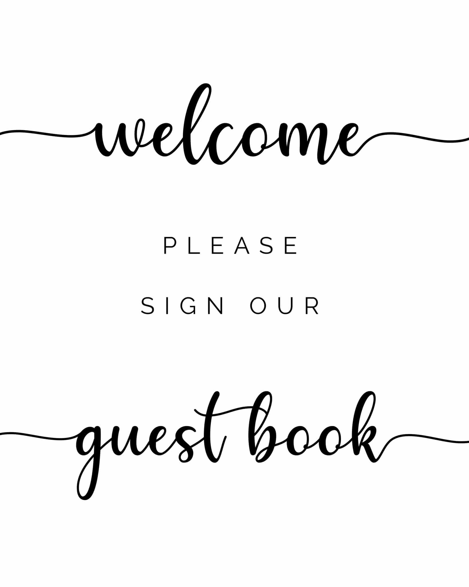 Please Sign Our Guestbook Free Printable Tulamama Please Sign Our Guestbook Free Printable Tulamama