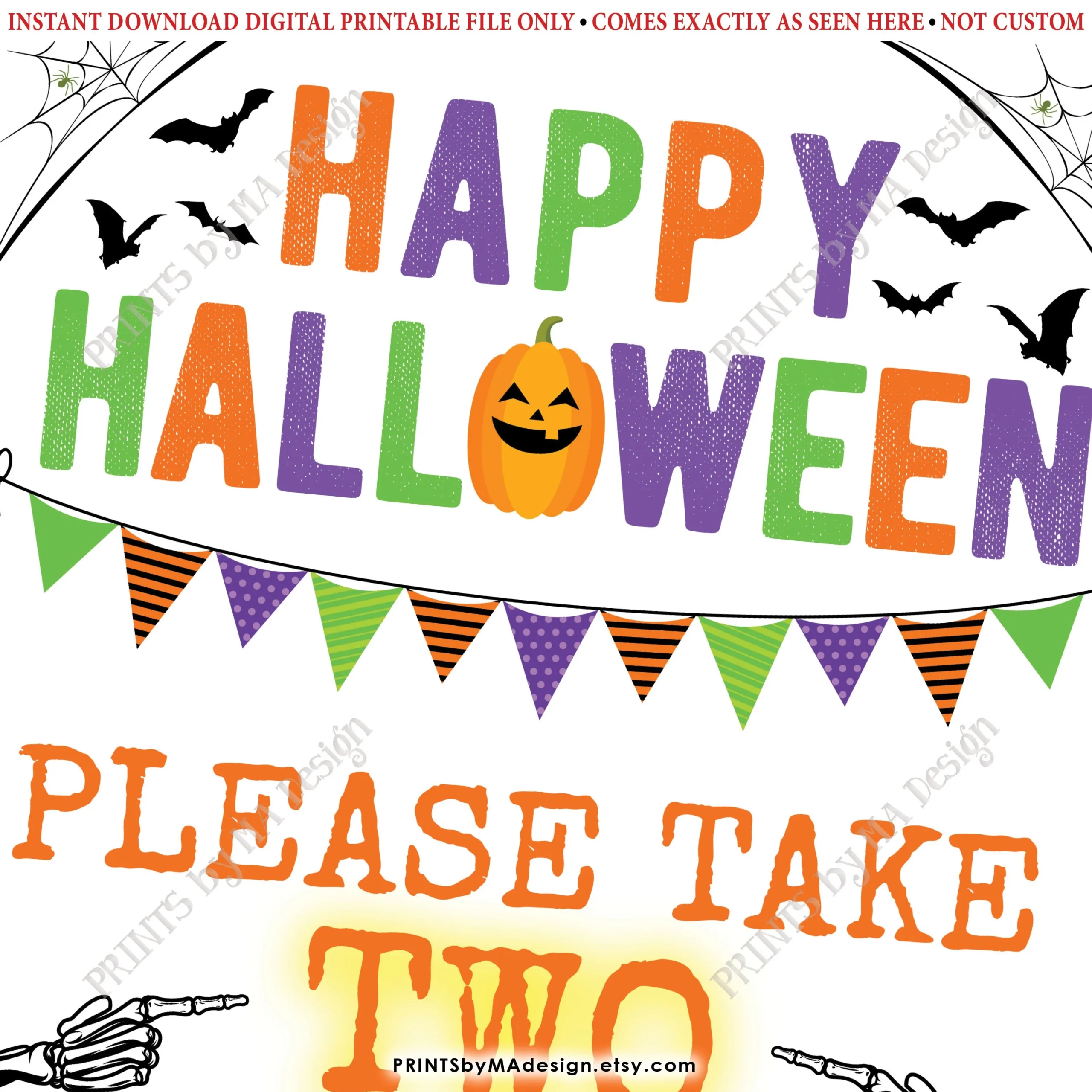 Printable Halloween Candy Sign Take Two