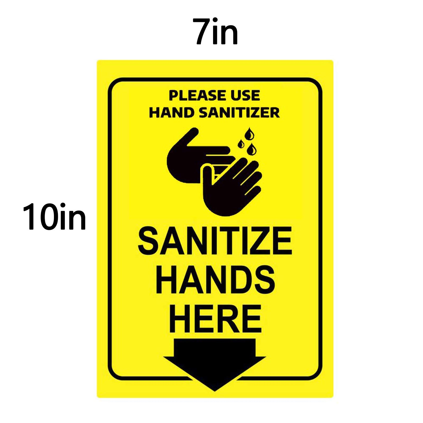 Please Use Hand Sanitizer Signs Stickers 5 Pack 7x10 Inch LATT 