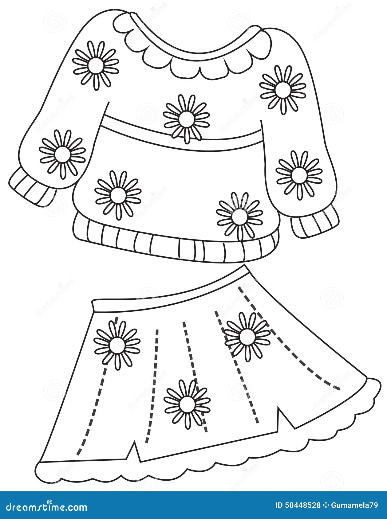 Print Clothes Coloring Page Stock Illustration Illustration Of 