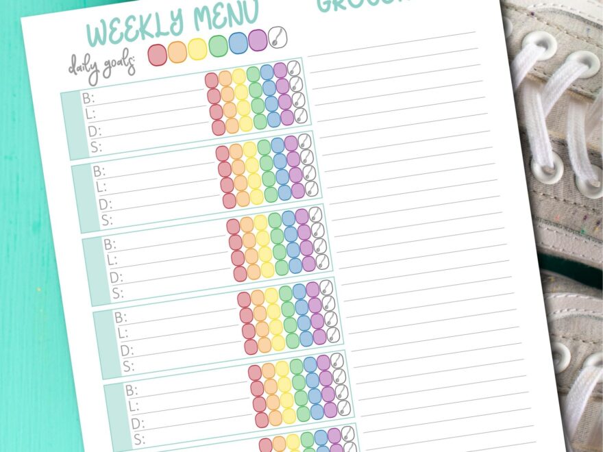 Printable 21 Day Fix Weekly Meal Planner Carrie Elle
