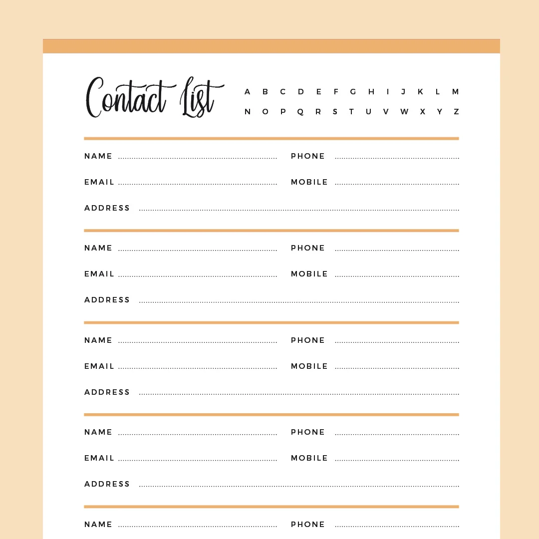 Printable Address Book US Letter And A4 Size PDF Instant Download Plan Print Land Printable Address Book US Letter And A4 Size PDF Instant Download Plan Print Land